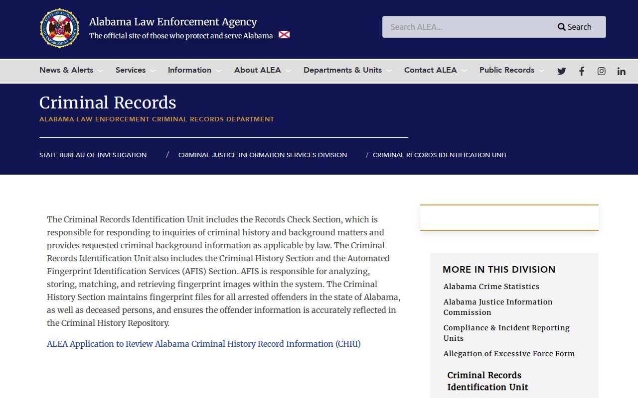 Marion County criminal court records and ALEA criminal history access