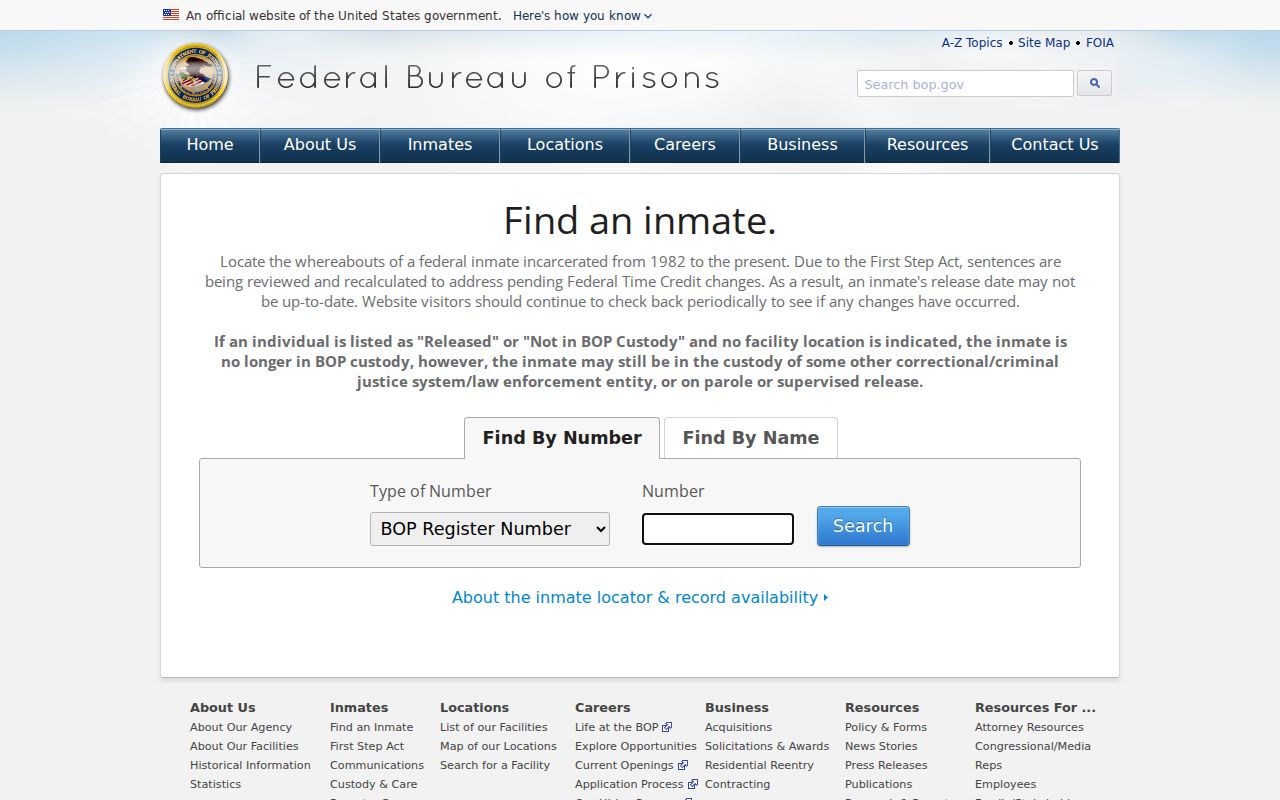 Marion County inmate federal Bureau of Prisons locator