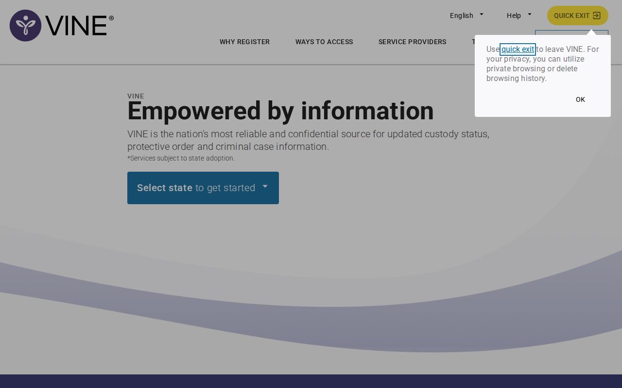 Marion County inmate VINELink custody notification channel