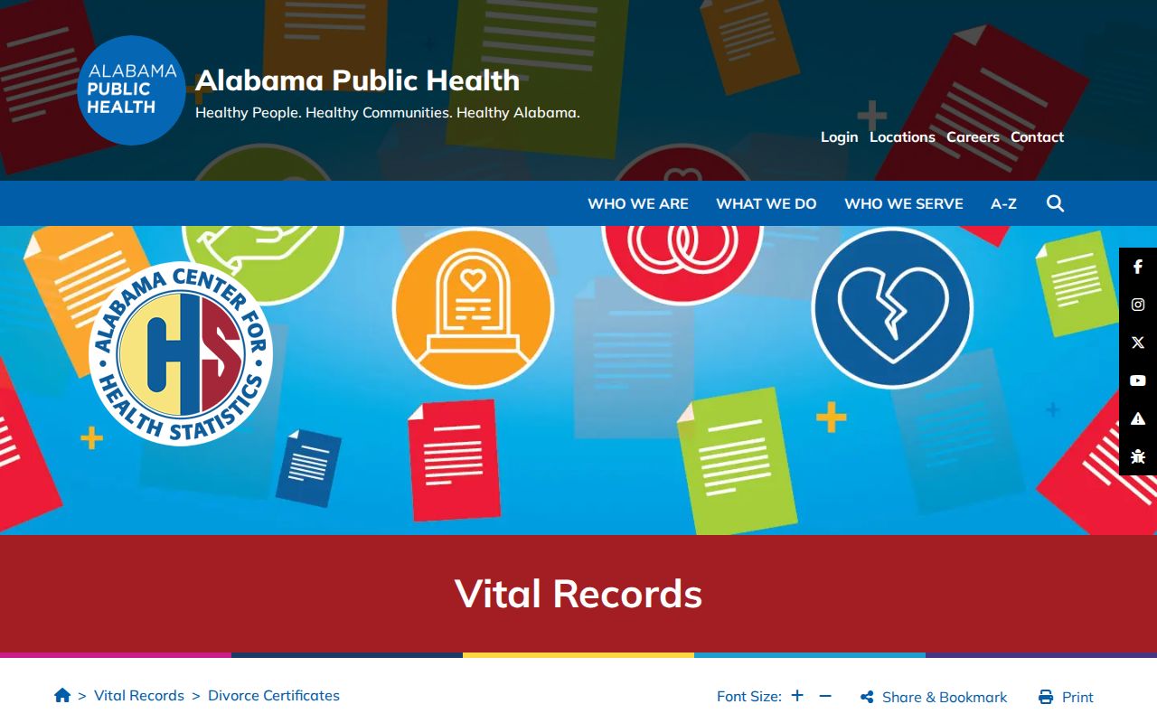 Marion County divorce records Alabama certificate service
