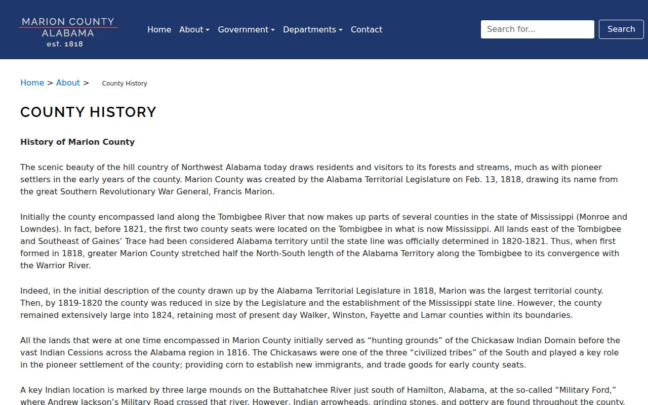 Marion County probate records and courthouse history